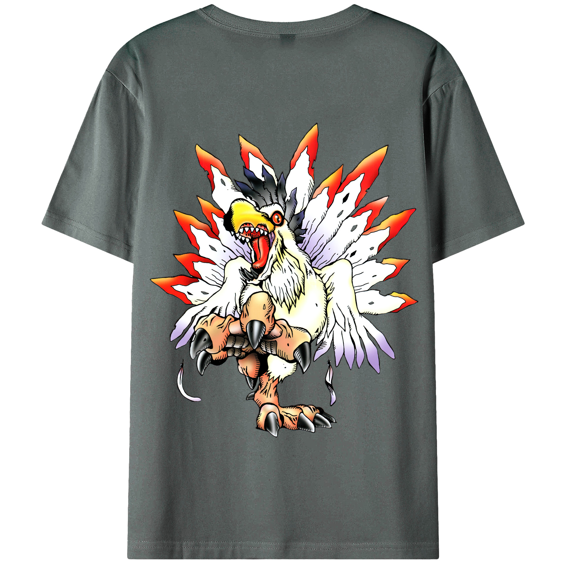 （画像用） Digimon デジタルモンスター/デジモン 綿100％半袖Tシャツ（背面プリント）